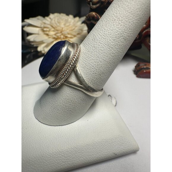 VTG Sterling Blue Lapis Ring - Picture 3 of 6